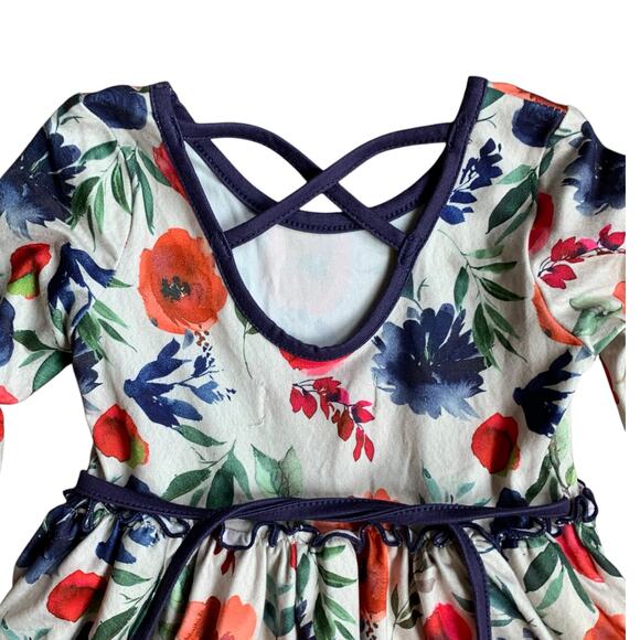 Cheeky Plum tiered floral dress with pockets - Picture 5 of 9